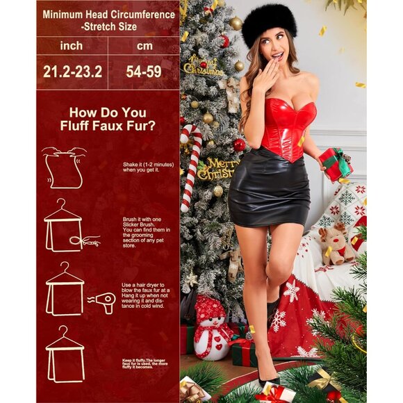 Versatile Fuzzy Faux Fur Ear Warmers - Elegant Headband for Cold Weather - Picture 4 of 5